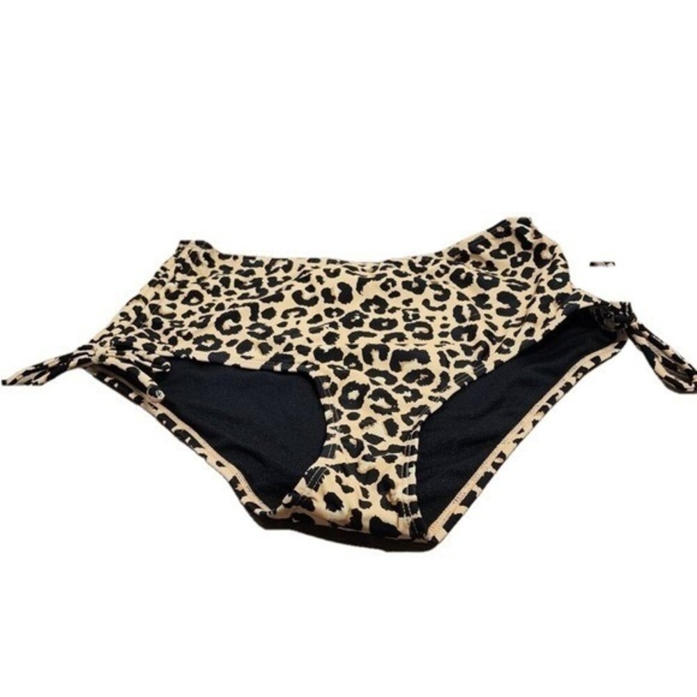 Salt‎ + Cove Leopard Print Strappy Bikini Bottom Juniors M NWOT Swimwear